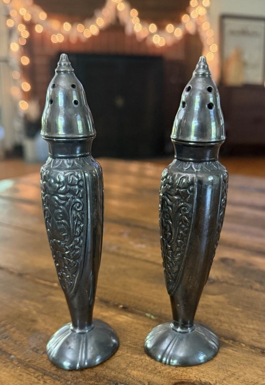 Vintage La France Reg Peerless Silver Company Salt and Pepper Shakers 3752/53